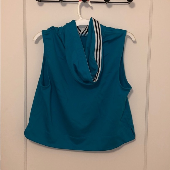 Adidas Teal Cut-Off Sweatshirt - Picture 2 of 3
